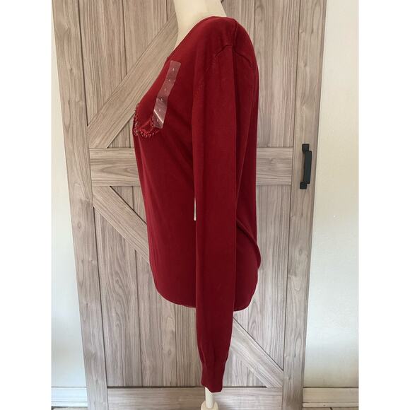 NWT GUESS women’s LILIANE logo, long sleeve sweater large - Picture 5 of 8